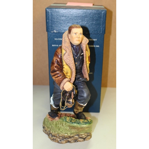 1065 - ASHMOR. Hand painted figure an R.A.F. Pilot on 'Scramble'. representing the Battle of Britain crews.... 