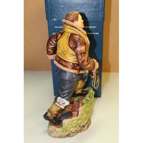 1065 - ASHMOR. Hand painted figure an R.A.F. Pilot on 'Scramble'. representing the Battle of Britain crews.... 