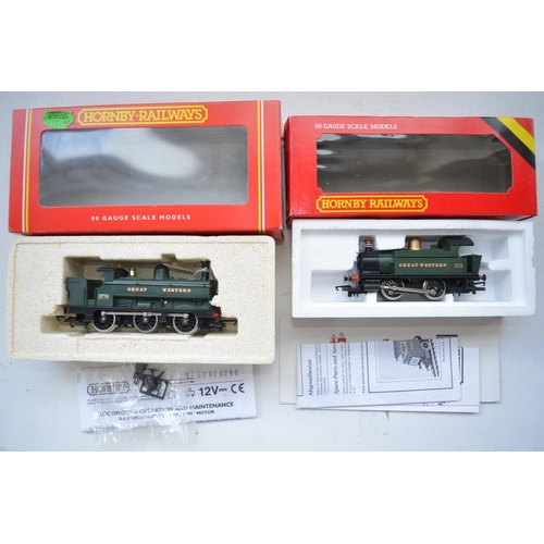 85 - Five boxed OO gauge GWR electric tank engine train models to include Hornby R077 0-4-0 and R 760  Cl... 