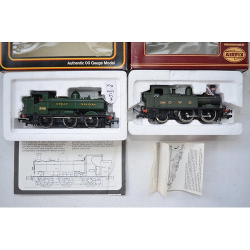 85 - Five boxed OO gauge GWR electric tank engine train models to include Hornby R077 0-4-0 and R 760  Cl... 