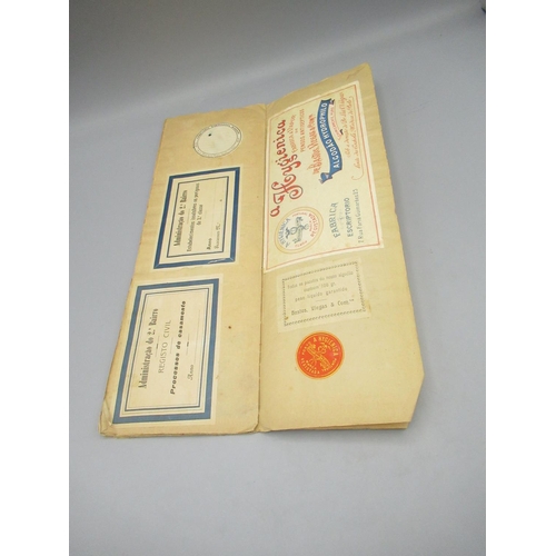 659 - Book 1 of 6, Record of labels used by Pharmacies in Portugal from 1890-1912, a complete visual recor... 