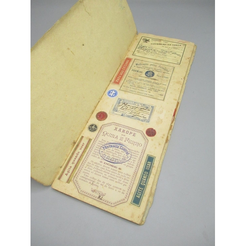 660 - Book 2 of 6, Record of labels used by Pharmacies in Portugal from 1890-1912, a complete visual recor... 