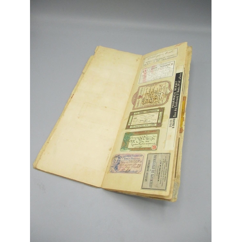 660 - Book 2 of 6, Record of labels used by Pharmacies in Portugal from 1890-1912, a complete visual recor... 