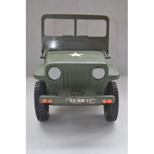 126 - Boxed Palitoy Action Man Jeep, model in excellent little used condition, some sticker peeling with a... 