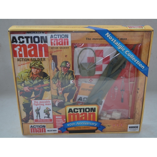 129 - Action Man US Army Medic 40th anniversary boxed set, box still factory sealed, contents mint, box/pa... 