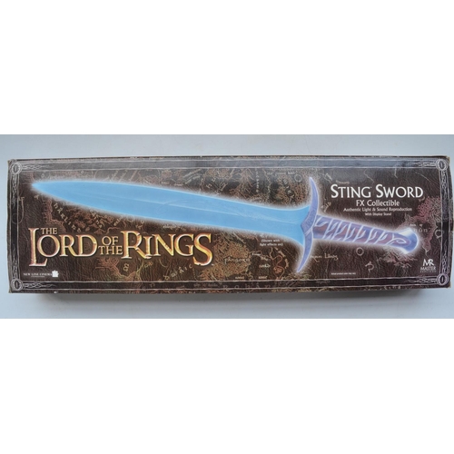 155 - Sting, battery operated replica sword from Lord Of The Rings by Master Replicas, FX Collectible item... 