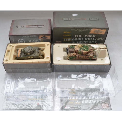 143 - Collection of Corgi and Solido diecast military models to include 5 Corgi 1/48 tanks models (2 Tiger... 