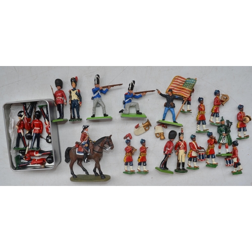 145 - Collection of mostly metal toy soldiers and figures to include Britain's, Corgi, J&L Miniatures, Del... 