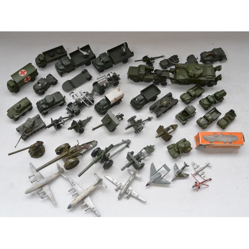 146 - Collection of vintage diecast military vehicles and aircraft models by Dinky, Lone Star, Crescent To... 