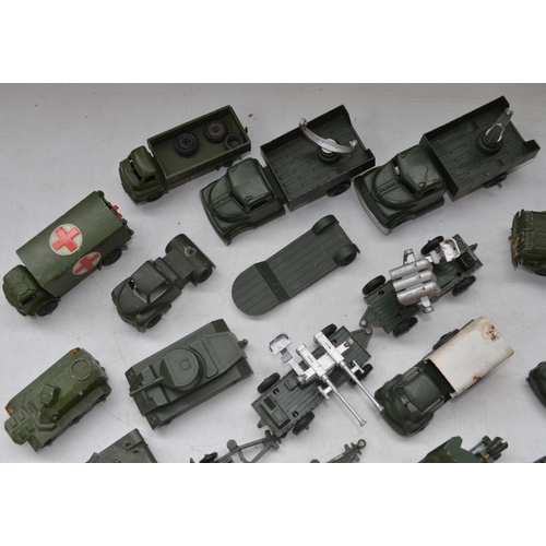 146 - Collection of vintage diecast military vehicles and aircraft models by Dinky, Lone Star, Crescent To... 