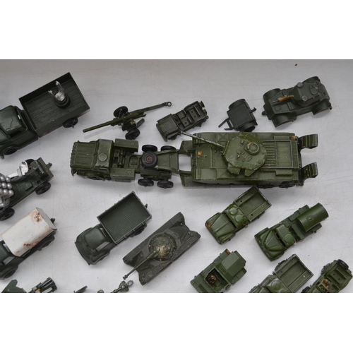 146 - Collection of vintage diecast military vehicles and aircraft models by Dinky, Lone Star, Crescent To... 