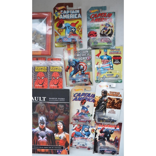 149 - Mixed lot to include super hero action figures, Flintstones and Madagascar figure sets, The DC Vault... 