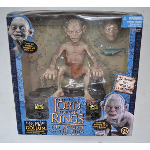 150 - Three boxed Lord Of The Rings sets to include 2 Towers Gollum figurine, Return of the King talking G... 