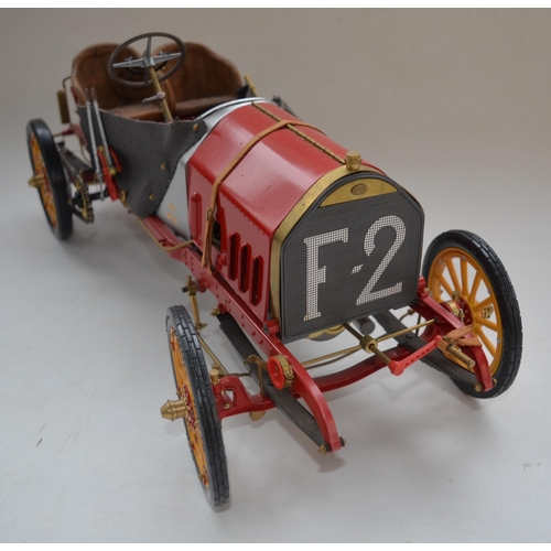 157 - Built Pocher Models 1/8 scale Fiat 130 HP F2 Grand Prix De France 1907 mixed media model with origin... 