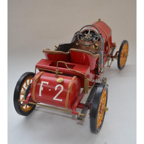 157 - Built Pocher Models 1/8 scale Fiat 130 HP F2 Grand Prix De France 1907 mixed media model with origin... 