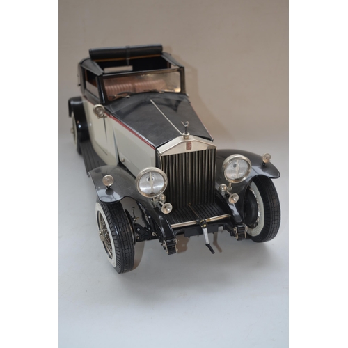 158 - Built Pocher Models 1/8 scale Rolls Royce Phantom II Drop Head Sedanca Coupe (1932) mixed media mode... 