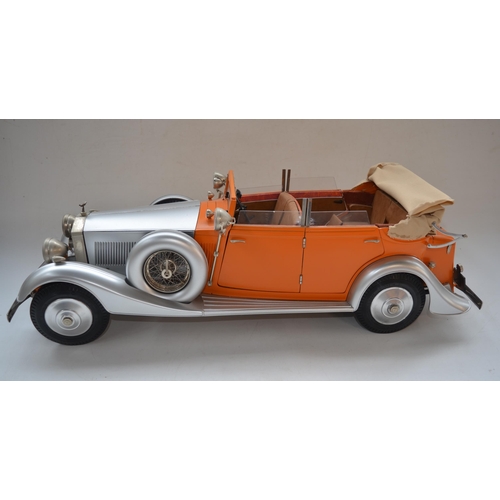 159 - Built Pocher Models 1/8 scale Rolls Royce Torpedo Cabriolet Phantom II mixed media model with origin... 