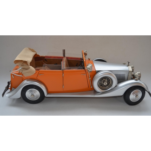 159 - Built Pocher Models 1/8 scale Rolls Royce Torpedo Cabriolet Phantom II mixed media model with origin... 