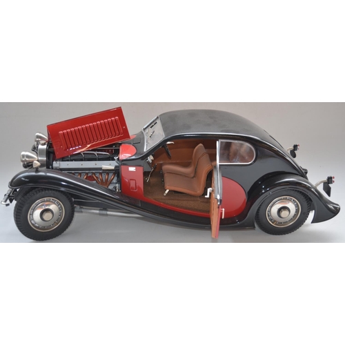 162 - Built Pocher Models 1/8 scale Bugatti 50T Superprofile 1932 mixed media model with photocopied instr... 