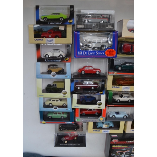 180 - Collection of boxed diecast 1/43 scale model vehicles, Oxford Diecast, Corgi, New Ray, Solido, Carar... 