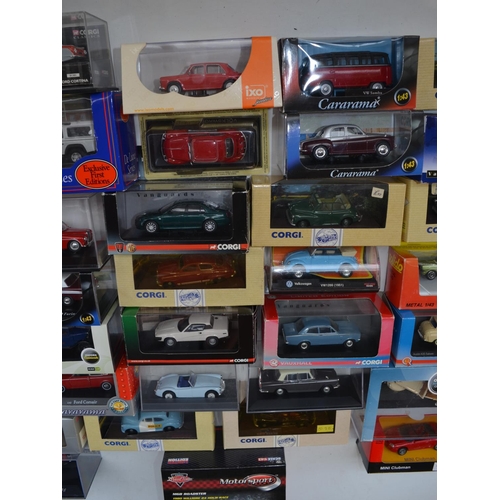 180 - Collection of boxed diecast 1/43 scale model vehicles, Oxford Diecast, Corgi, New Ray, Solido, Carar... 