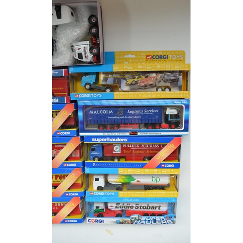 182 - Collection of diecast model trucks to include Corgi 1/64 scale Superhaulers and other truck models, ... 