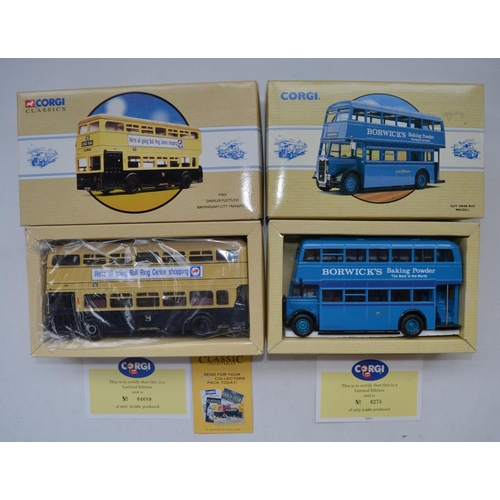 184 - Collection of diecast model buses, trucks and fire engines, various manufacturers and scales to incl... 