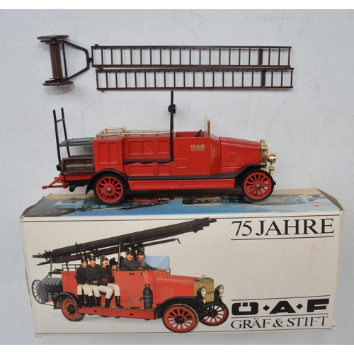 184 - Collection of diecast model buses, trucks and fire engines, various manufacturers and scales to incl... 