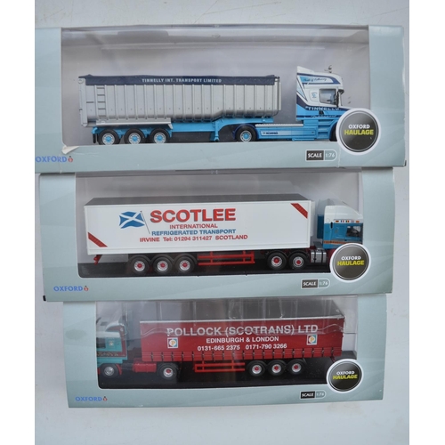 185 - Fifteen 1/76 scale diecast truck models to include Corgi Roadscene, Atlas Editions and Oxford includ... 