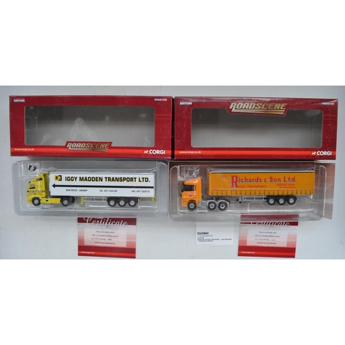 185 - Fifteen 1/76 scale diecast truck models to include Corgi Roadscene, Atlas Editions and Oxford includ... 