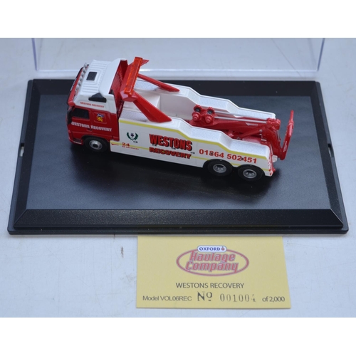 186 - Seven boxed 1/76 scale truck models from Oxford Diecast (to include limited editions) and another un... 