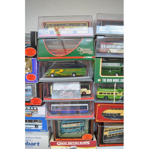 188 - Collection of mostly 1/76 scale bus and coach models to include EFE, Corgi, Atlas etc. Contents most... 