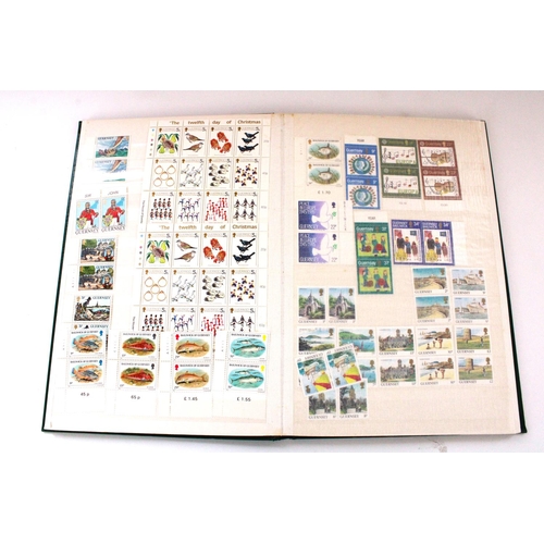 616 - Three stock albums of GB, commonwealth and Guernsey stamps, defin and commems mint and used, and a p... 