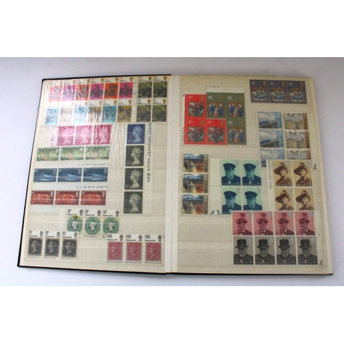 616 - Three stock albums of GB, commonwealth and Guernsey stamps, defin and commems mint and used, and a p... 