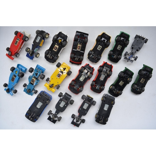 194 - Collection of slot cars for Scalextric to include 5 boxed models (a Carrera Ferrari F14 T Raikkonen,... 