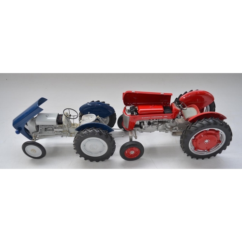 199 - Two 1/16 scale highly detailed diecast model tractors Kings Models Ferguson TE20 Estate Tractor and ... 