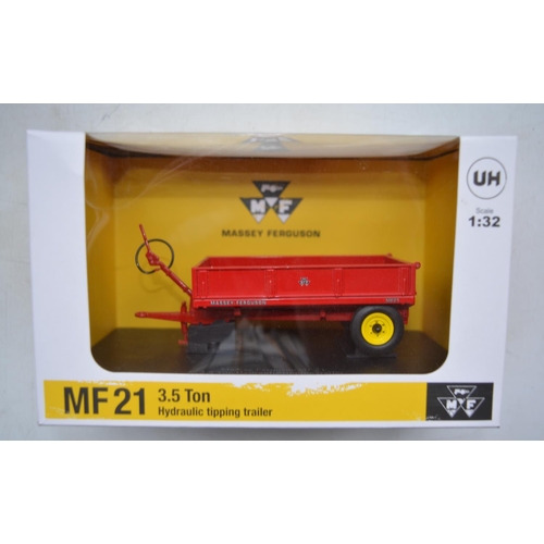 197 - Six 1/32 diecast farm machinery models to include Universal Hobbies Claas Atles 936RZ, Massey Fergus... 