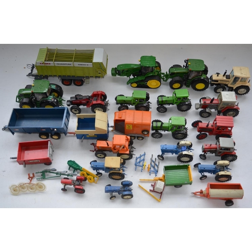 199A - Collection of unboxed used 1/32 farming models, mostly Britain's but also Ertl and Universal Hobbies... 