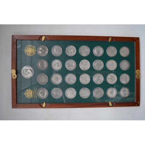 216 - Overton Farrell & Sons Railways Act, 1921 limited edition 29 silver coin set (S497/1000) from 1971, ... 