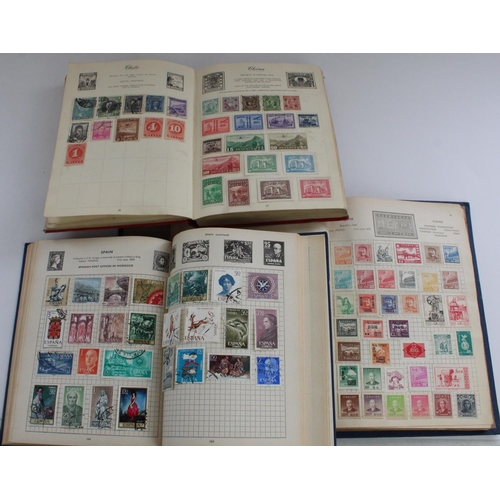 613 - Five all world stamp albums, used defins and commems, together with selection of loose stamps (qty)