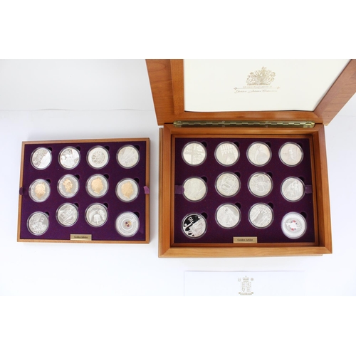 627 - Royal Mint 2002 ERII Golden Jubilee Collection of 24 silver proof coins, all encapsulated with origi... 