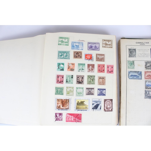 632 - Four albums of GB and world stamps, mainly defins mounted used, some good early QV content (qty)