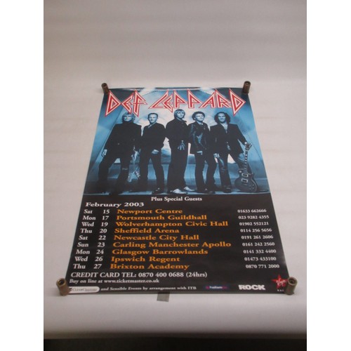 364 - Gary Moore in Concert 2001 tour poster, Def Leppard 2003 tour poster, Paul Weller 2002 tour poster, ... 