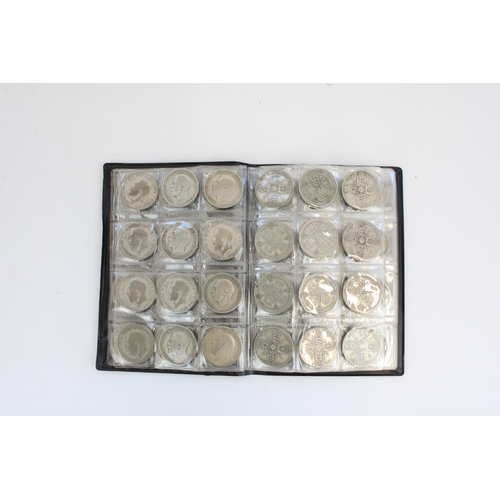 647 - Booklet of 51 post-1920 silver content florins and 44 post-1920 silver content shillings, approx. co... 