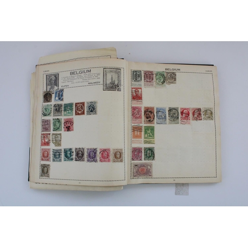 608 - C20th Victory all world stamp album partially filled with mounted defins, album of GB mint and used,... 