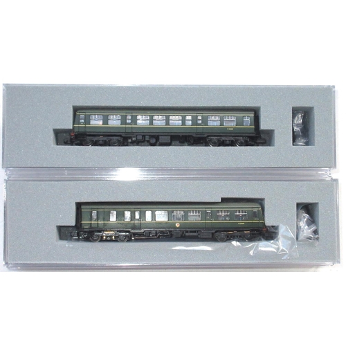 227 - Graham Farish by Bachmann N gauge set 371-875A Class 108 DMU BR green with speed whiskers, boxed, ap... 