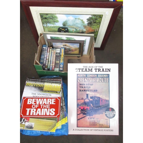 241 - Complete set of DeAgostini British Steam Railways magazines with videos, nos 1-96, other videos and ... 