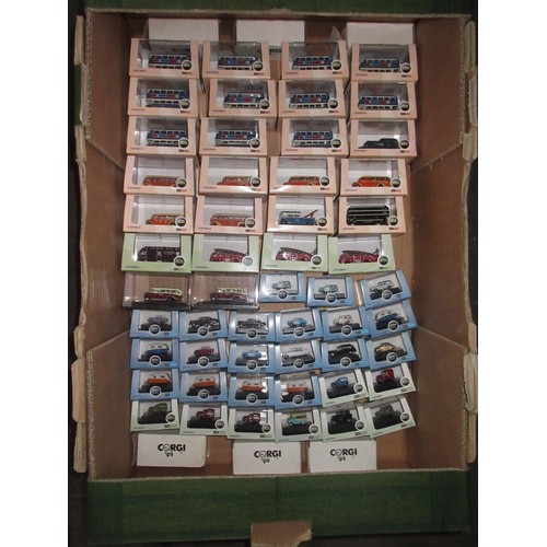 240 - Collection of mint boxed Oxford die-cast N gauge Omnibus, Automobile and Commercial vehicles, duplic... 