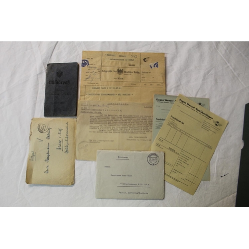 1081 - Large collection of ephemera, relating to life in the German army during WW2, letters home with some... 