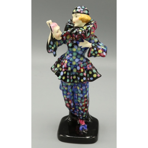 630 - Rare Royal Doulton figure 'The Mask' HN1271 designed by Leslie Harradine, c1928-1938, H16.4cm